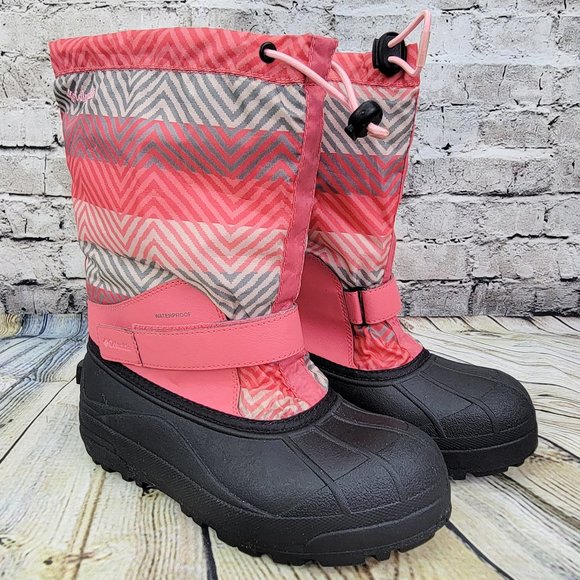 Columbia Powderbug Winter Snow Boots Women's Size 7 Pink Insulated 400 Gram - Picture 1 of 8